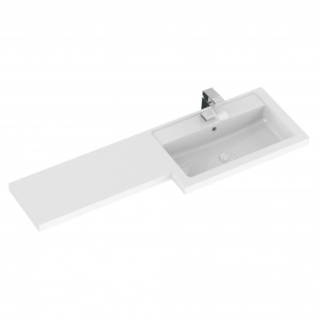 Fusion 1200mm Combination Vanity & Toilet Unit with Right Hand Basin - Gloss White