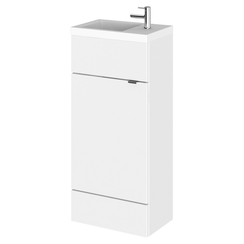 Fusion 400mm Slimline Vanity Unit with Basin - Gloss White Fusion 400mm Slimline Vanity Unit with Basin - Gloss White