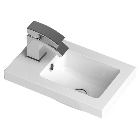 Fusion 400mm Slimline Vanity Unit with Basin - Gloss White