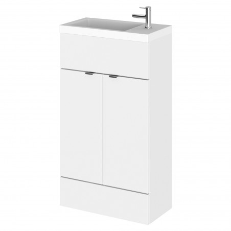 Fusion 500mm Slimline Vanity Unit with Basin - Gloss White