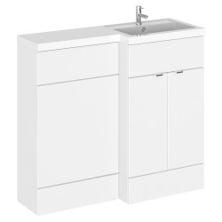 Fusion 1000mm Combination Vanity & Toilet Unit with Right Hand Basin - Gloss White