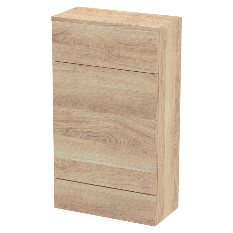 Fusion 500mm WC Unit With Co-ordinating Top - Bleached Oak Fusion 500mm WC Unit With Co-ordinating Top - Bleached Oak