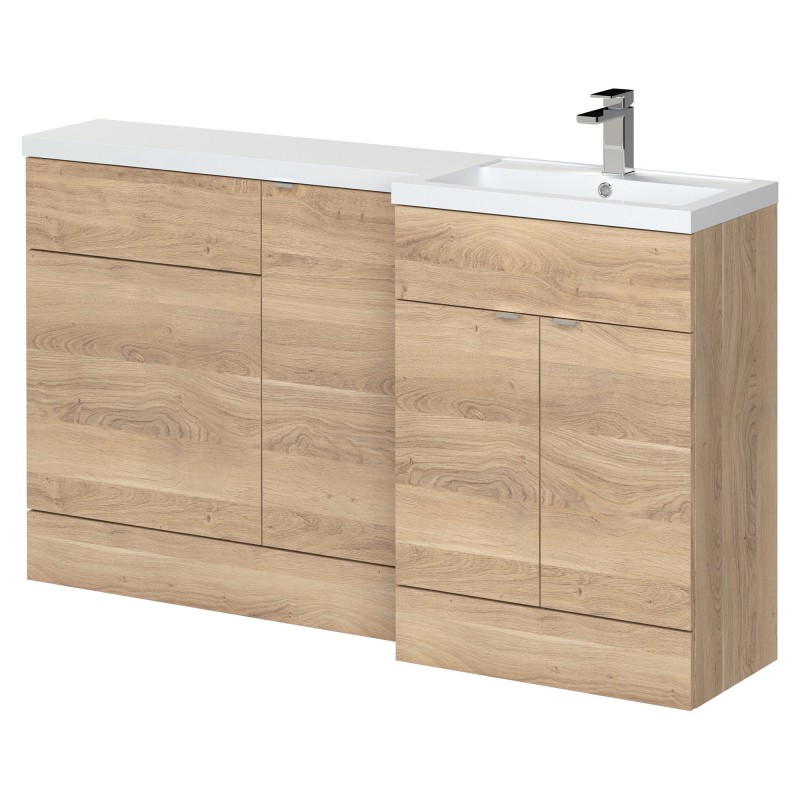 Fusion 1500mm Right Hand Combination - Bleached Oak Fusion 1500mm Right Hand Combination - Bleached Oak