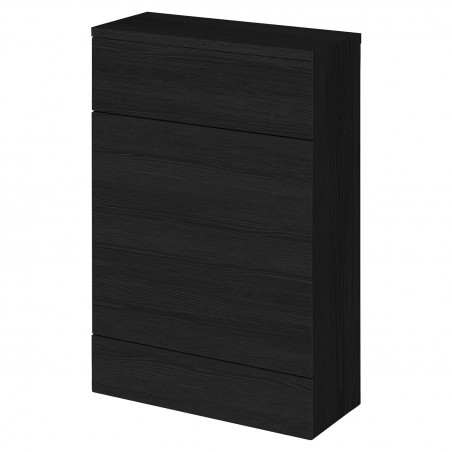 Fusion 600mm Compact Toilet Unit - Charcoal Black Woodgrain