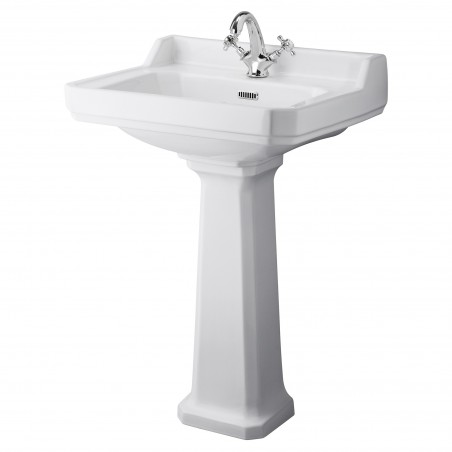 Richmond 600mm 1 Tap Hole Basin & Pedestal