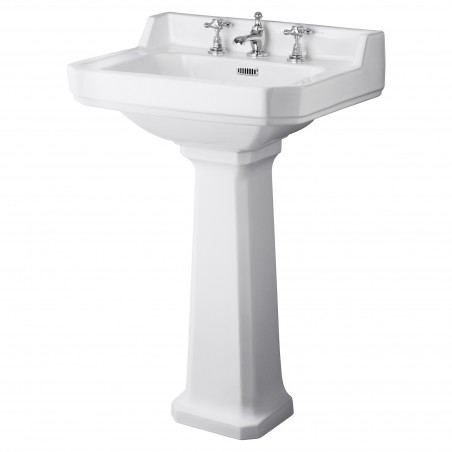 Richmond 560mm 3 Tap Hole Basin & Pedestal