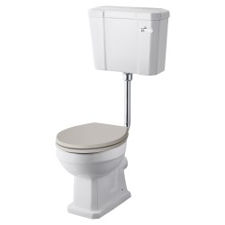 Comfort Height Toilet Pan , Low Level Cistern & Flush Pipe Kit