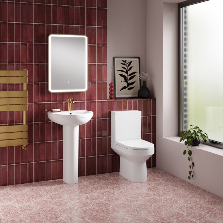 Harmony Semi Flush to Wall Toilet Pan and Cistern