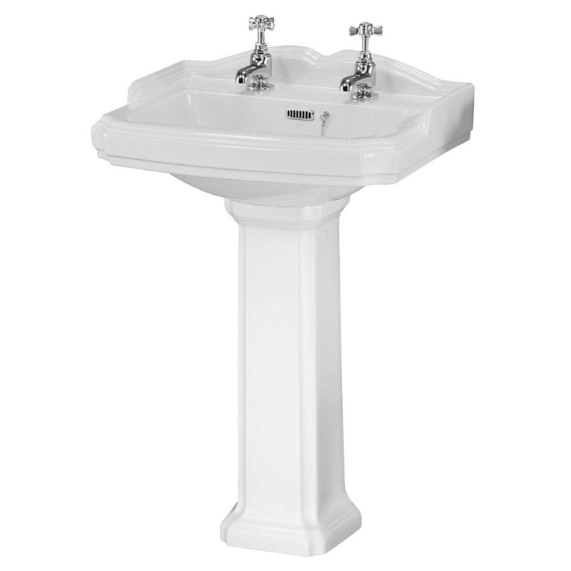 Legend 580mm 2 Tap Hole Basin & Pedestal Legend 580mm 2 Tap Hole Basin & Pedestal