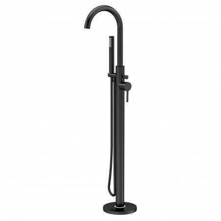 Aztec Freestanding Bath Shower Mixer with Kit - Matt Black