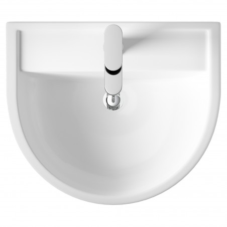 Luna 420mm Basin with 1 Tap Hole and Full Pedestal