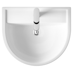 Luna 520mm Basin with 1 Tap Hole and Semi Pedestal - Insitu