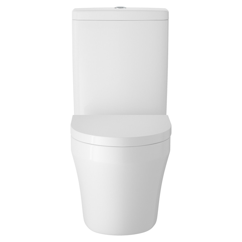 Luna Flush to Wall Close Coupled Toilet and Soft Close Toilet Seat Luna Flush to Wall Close Coupled Toilet and Soft Close Toilet Seat
