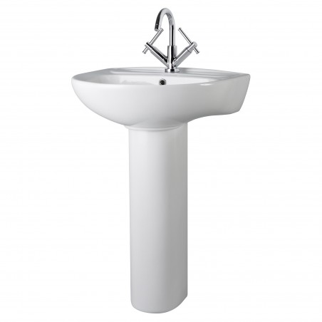 Melbourne 550mm 1 Tap Hole Basin & Pedestal