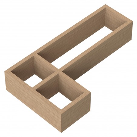 L-Shaped Bamboo Drawer Organiser