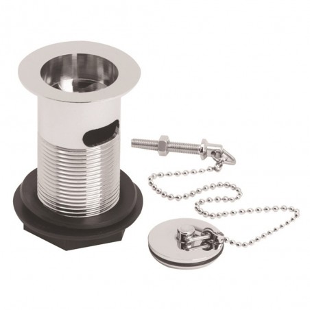 Basin Waste With Stainless Steel Plug & Ball Chain