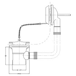 Bath Waste - Technical Drawing