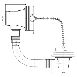 Bath Waste - Technical Drawing