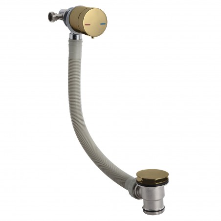 Series Round Freeflow Bath Filler & Waste - Brushed Brass