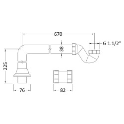 Exposed Shallow Seal Trap - Technical Drawing