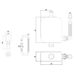 Deck Shower Kit - Technical Drawing