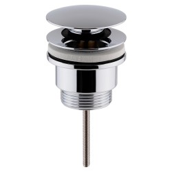 Chrome Universal Push Button Basin Waste for Slotted & Un-Slotted Bains