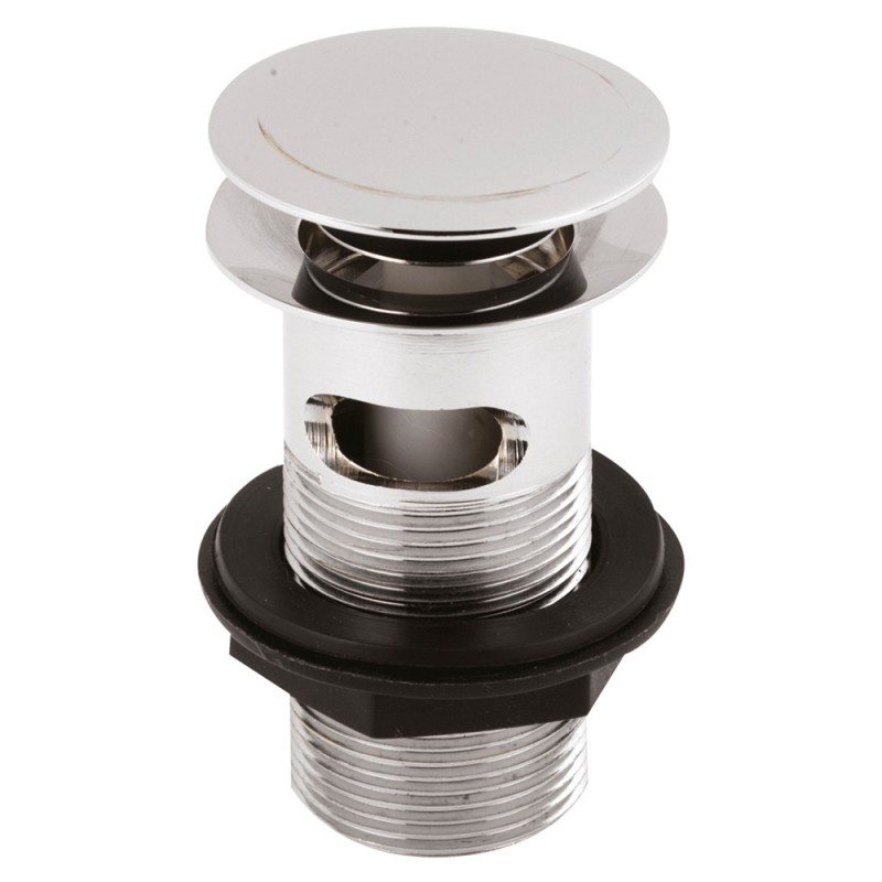 Stainless Steel Push Button Basin Waste Slotted