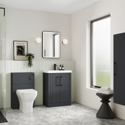 Deco 400 x 1200mm Bathroom Cabinet - Soft Black