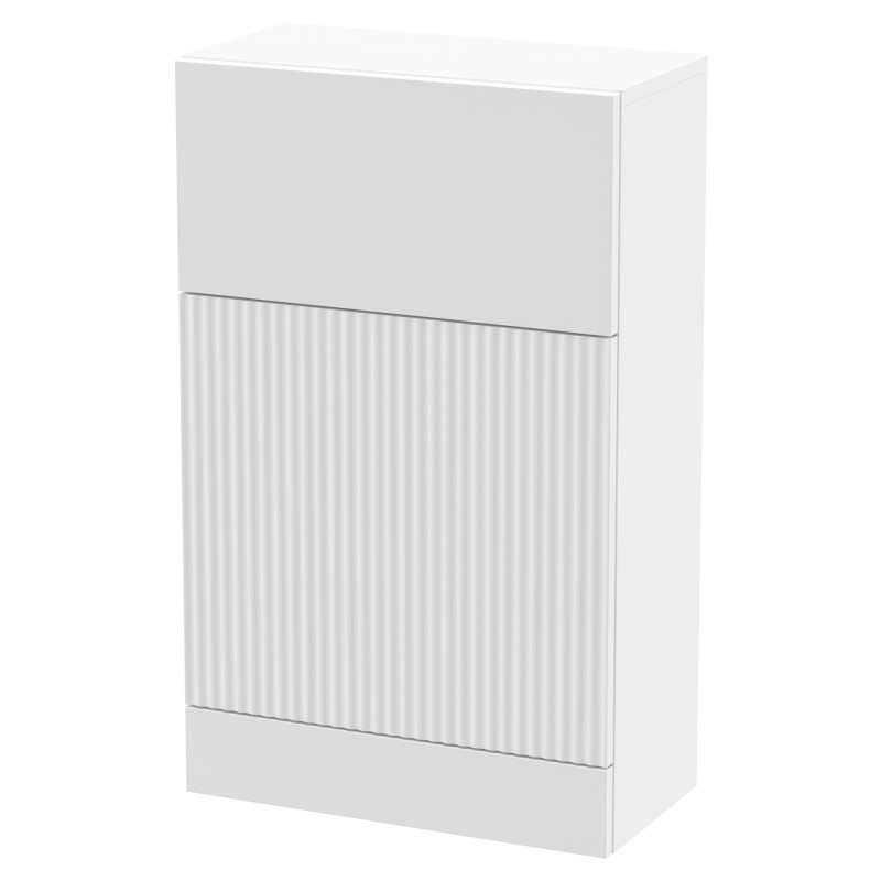 Fluted Satin White 500mm Toilet Unit