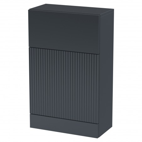 Fluted 500mm Toilet Unit - Soft Black