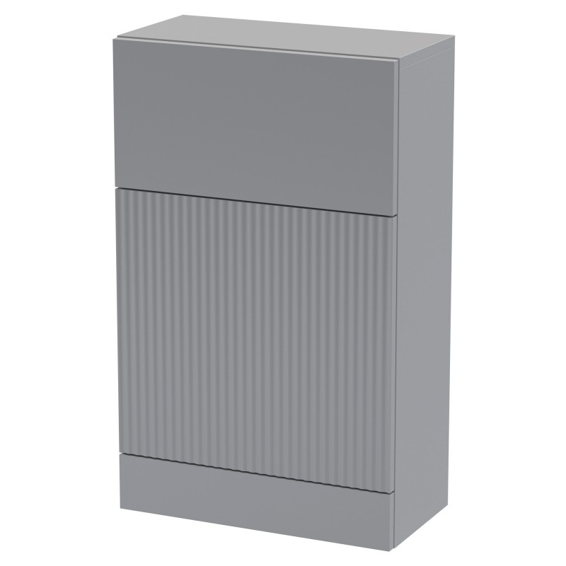 Fluted 500mm WC Unit - Satin Grey