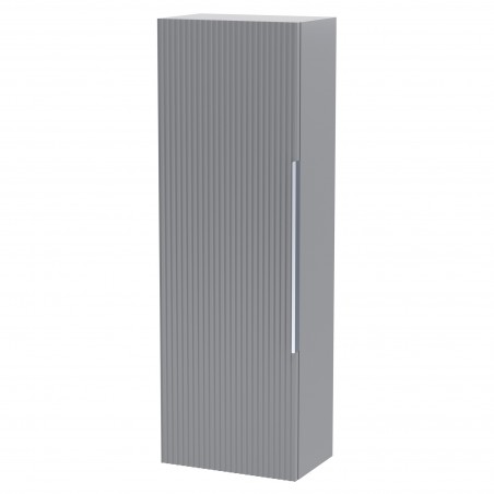 Fluted Satin Grey Wall Hung 400 x 1200mm Tall Unit