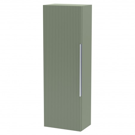 Fluted Satin Green Wall Hung 400 x 1200mm Tall Unit