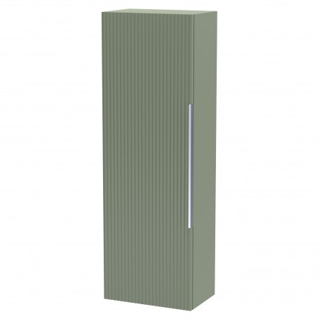 Fluted Satin Green Wall Hung 400 x 1200mm Tall Unit