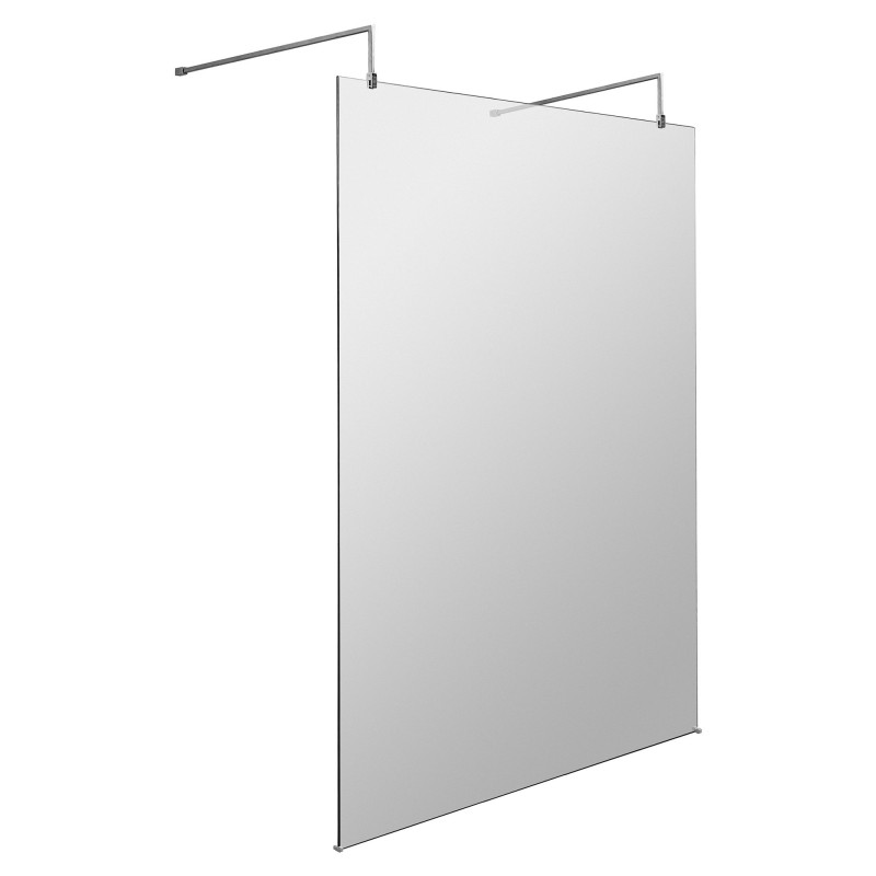 1400mm Wetroom Screen with Chrome Support Arms and H Feet