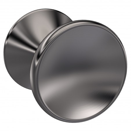 Indented Round Knob - Brushed Pewter