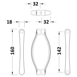 Ella Shower Handle - Technical Drawing