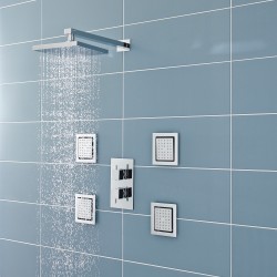 200mm Square Fixed Shower Head - Insitu