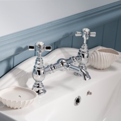 Beaumont Luxury 2-Hole Basin Mixer Tap Deck Mounted