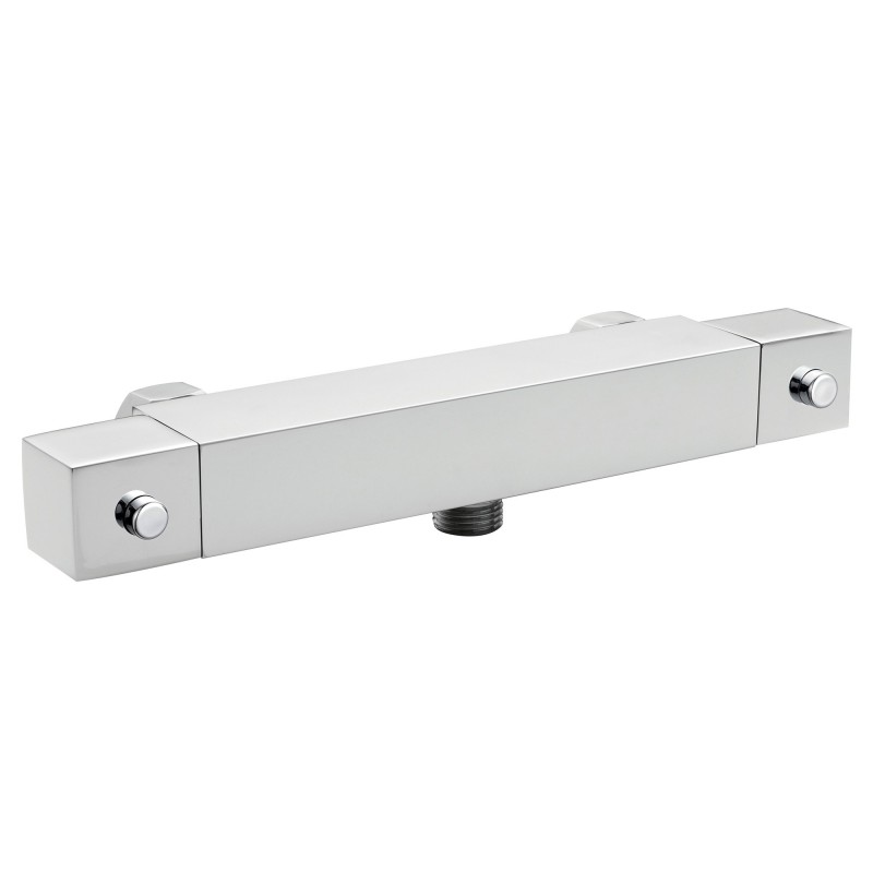 Square Thermostatic Bar Shower Valve Bottom Outlet Square Thermostatic Bar Shower Valve Bottom Outlet