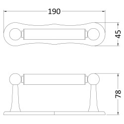 Traditional Toilet Roll Holder - Technical Drawing