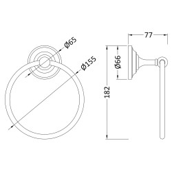 Traditional Towel Ring - Technical Drawing
