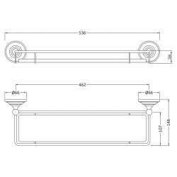 Traditional Gallery Shelf - Technical Drawing