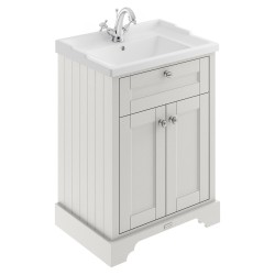 Old London 600mm 2 Door Vanity Unit and Basin with 1 Tap Hole - Timeless Sand