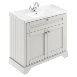 Old London 1000mm 2 Door Vanity Unit and Basin with 1 Tap Hole - Timeless Sand