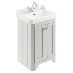 Old London 595mm 2 Door Vanity Unit and Basin with 1 Tap Hole - Timeless Sand