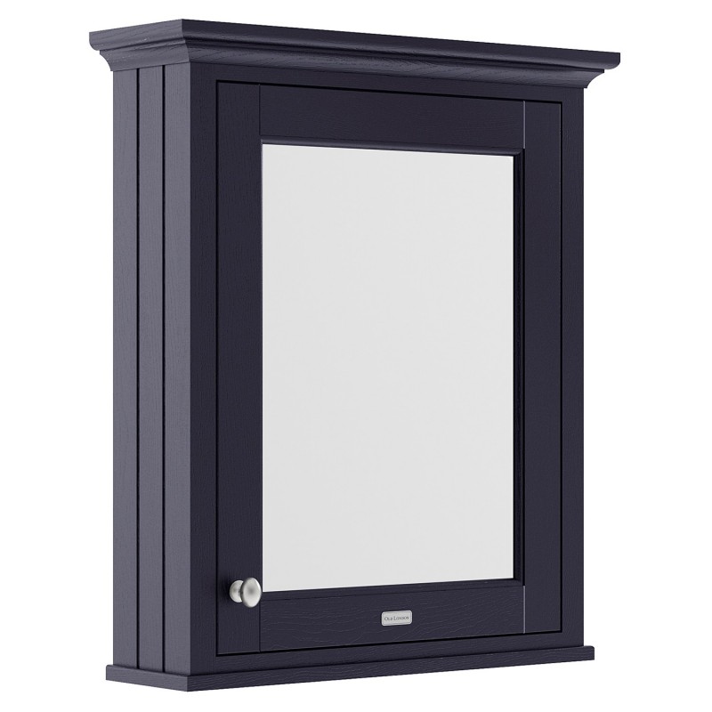 Old London Twilight Blue 600mm Mirror Storage Cabinet - Twilight Blue