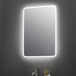 Ambient Edge Lit Rounded Frame LED Bathroom Mirror 500 x 700mm