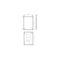 Ambient Edge Lit Rounded Frame LED Bathroom Mirror 500 x 700mm - Technical Drawing