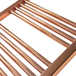 Straight Copper Towel Rail - 300 x 800mm - Closeup